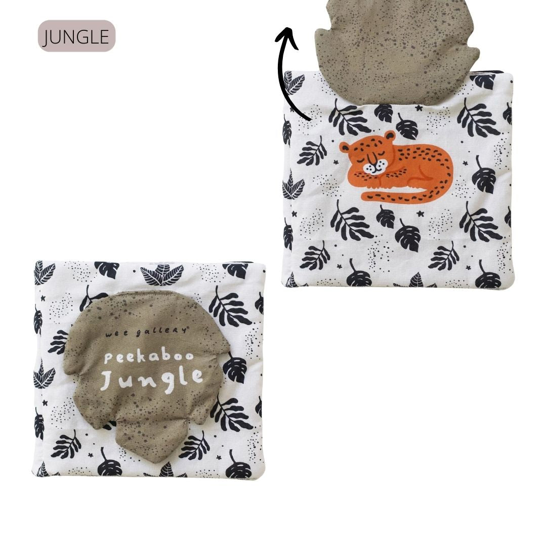 Wee Gallery Knisterbuch "Peek-a-boo" mit Klappen - Pets | Ocean | Forest | Jungle
