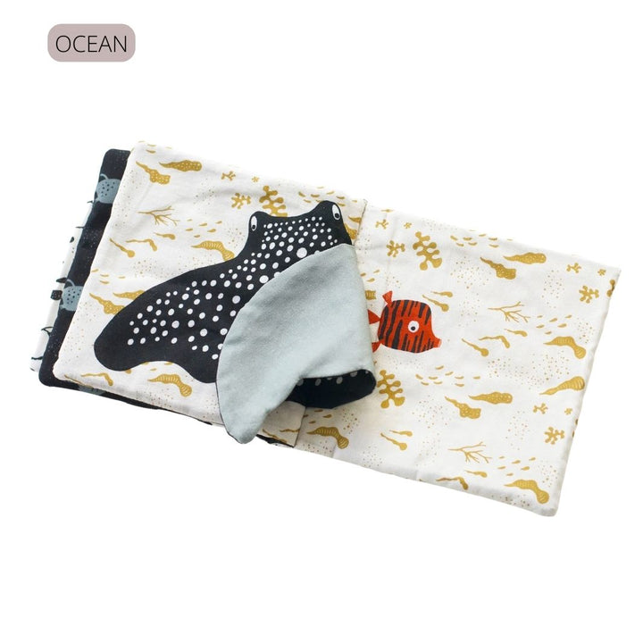 Wee Gallery Knisterbuch "Peek-a-boo" mit Klappen - Pets | Ocean | Forest | Jungle