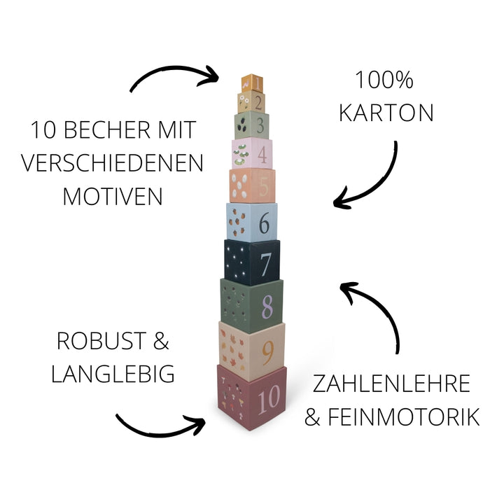 Filibabba Stapelblöcke XL - Nordische Tierwelt