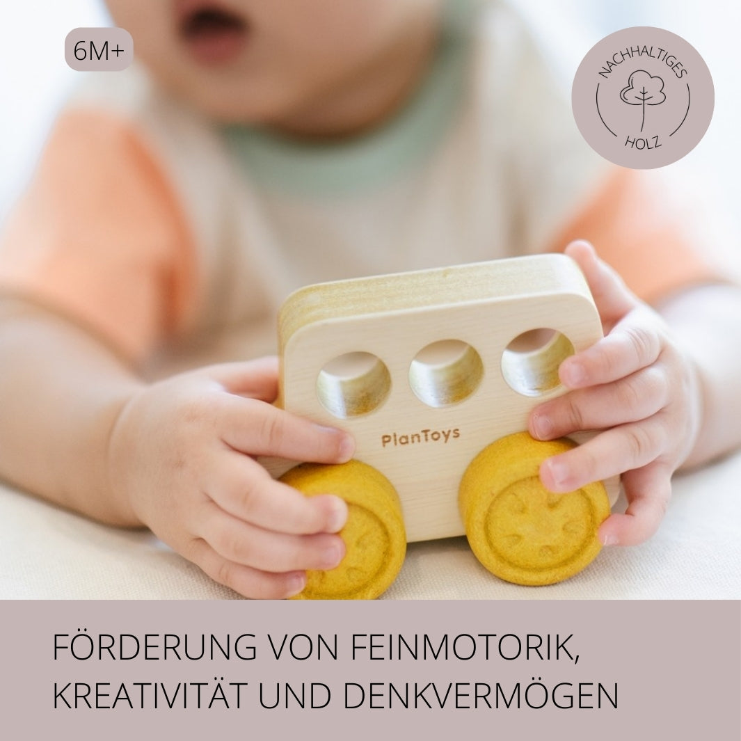 PlanToys Baby Greifling Bus aus Holz