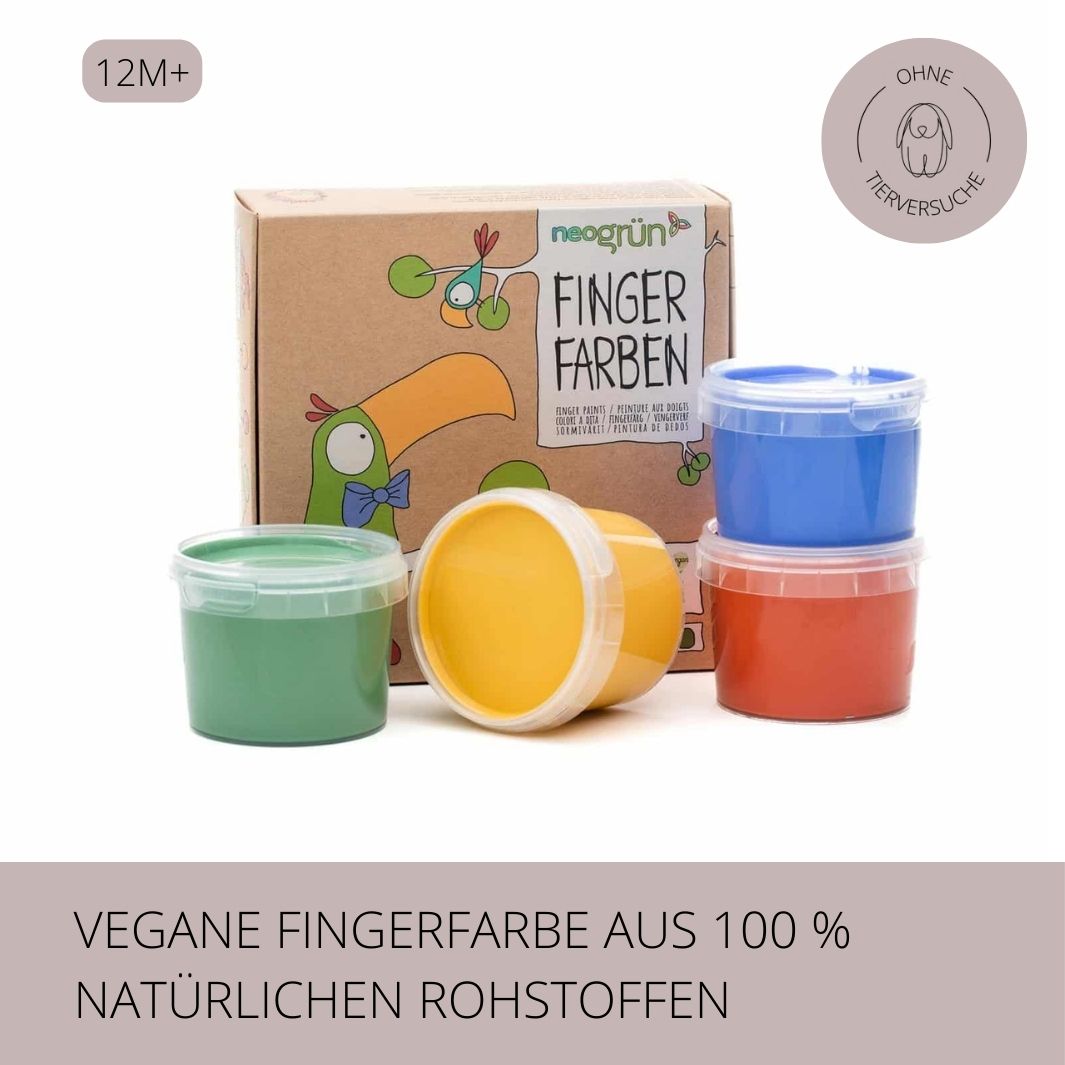 Neogrün Bio-Fingerfarben 4er Set - Aki