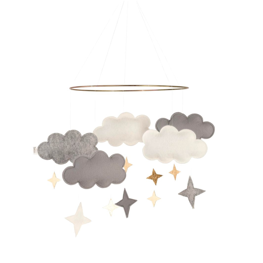 Baby-Mobile Fantasie-Wolken - Rusty Grey