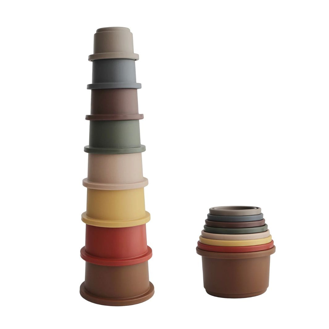 Mushie Stapelbecher Stacking Cups - Original|Retro|Petal|Forest