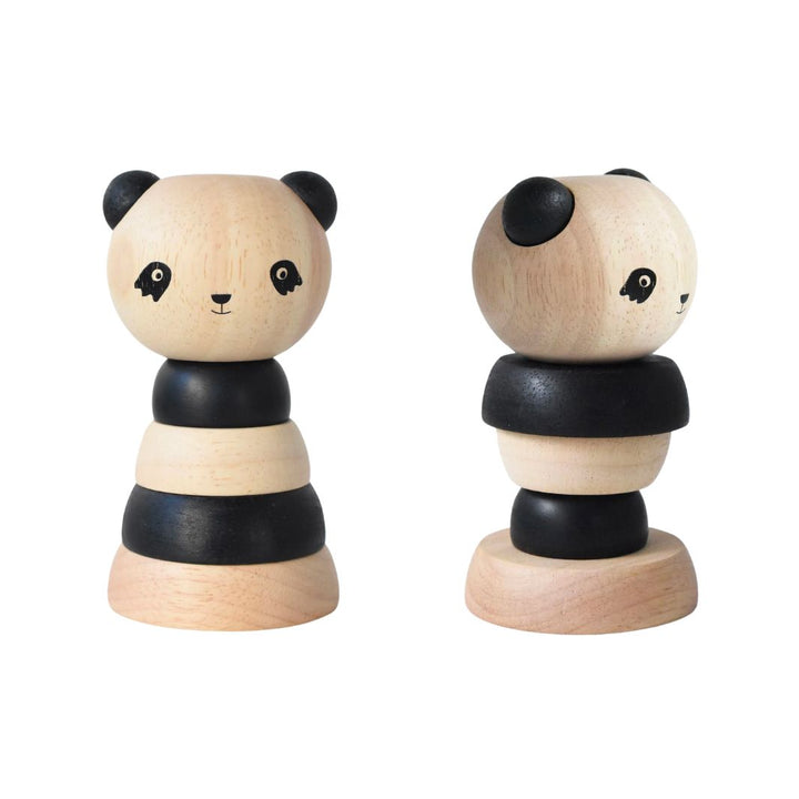 Stapelspielzeug Holzstapler Panda