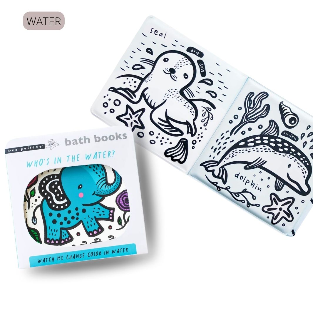 Wee Gallery Badebuch "Color Me" mit wechselnder Farbe - Water | Pets | Dinos